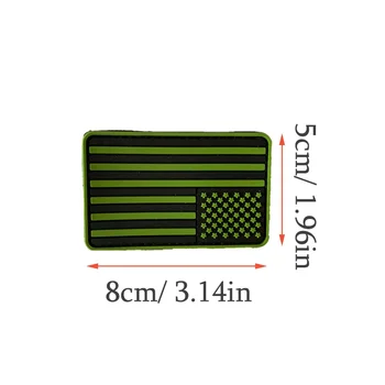 1tk 5X8cm PVC-Ameerika Lipp, Logo ja Triibud Velcro 3D Ristküliku Tikandid Taktikaline Plaaster Armband Õlal Embleem Väljas Tarvikud