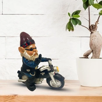 Vaik Gnome Kuju Ratsutamine mootorratta DIY Aia Kaunistused Naljakas Vaik Gnome Kujukeste Santa Claus Käsitöö Kuju Home Decor