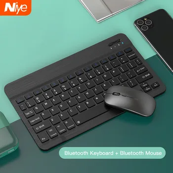 Traadita Bluetooth-Klaviatuuri ja Hiirt, Hääletu Nupp Armas Klaviatuurid IPad IOS Sülearvuti Tablett Teclado Universaalne PC Gamer Komplektid