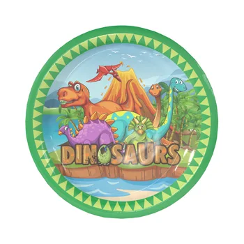 Dinosaurus Teema Poole Asjade Ühekordsed Nõud Sünnipäevaks Lapsed Jungle Safari Roheline Dinosaurus Jurassic World Pool Decor