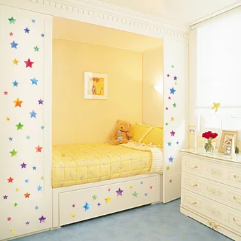 Modernses stiilis kodu kaunistamiseks Värvi tähed seina kleebised elutuba magamistoa seina kaunistamiseks seina kleebised lastele toad