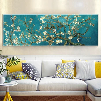 Van Gogh Almond Blossom Lilled Lõuend Maalide Reproduktsioonid Maailmakuulsa Kunstniku Van Gogh Seina Art Pilt Kodus Seina Decor