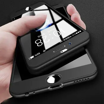 Luksus 360 Täieliku Kaitse Cover iPhone 11 12 Pro Max XS-XR-X Juhtudel Karastatud Klaas iPhone SE2020 8 7 6 6S Pluss 5 5S