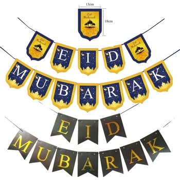 EID Mubarak Star Moon Õhupallid Ramadan Kareem Banner Kook Lipud Ramadan Teenetemärgi Kodus Moslemid Islami Partei Teenetemärgid