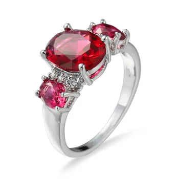 Anillos Yuzuk parima Kvaliteediga Loodud Punane Ring Crystal sõrmustes Elegantne Brand Ehted CZ Austria Crystal Naiste
