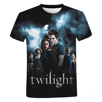 Twilight Saga 3D Print T-särk Meestele, Naistele Suvel Moe Vabaaja Lühikesed Varrukad Harajuku Streetwear T-Särk