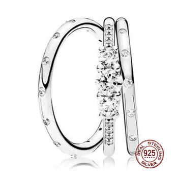 2018 UUS, 925 Sterling Silver Ring Lihtne Armastus Laotud Ringi abielusõrmus Mood Naiste DIY Kingitus Ehted