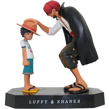 15cm Anime Ühes Tükis Neli Keisrit Shanks Straw Hat Luffy PVC Tegevus Joonis Going Merry Nukk Laekuva Mudel Mänguasi Figuriin