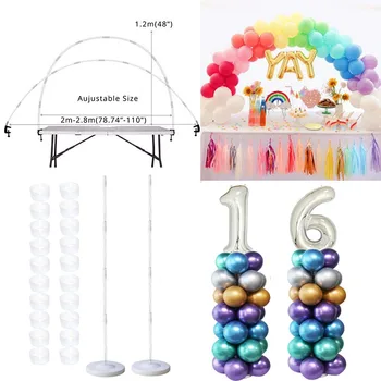 Tabel Õhupalli Arch Set Ballon Seista Omanik Veerg Pulm Sünnipäeva Teenetemärkide Lapsed Baby Shower Baloon Tarvikud