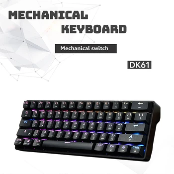 Bluetooth-Mehaaniline Klaviatuur DK61 Roheline Telg Dual-mode RGB Mitu valgusefekte 61-klahvi Kasulik Professional Gaming Klaviatuuri