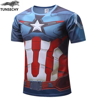 Tshirt 2021New Print T-Särk Meeste Lühikesed Varrukad Kuum Kapten Inspireeritud koomiksiraamat Ameerika Superkangelane Trükitud T-Särk