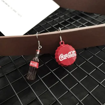 Punane Cola Tilk Kõrvarõngad Ring Armas Naljakas Avaldus, Loomingulist Ebaregulaarne Korea Kõrvarõngad Värvikas Piercing Ehted Naistele