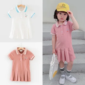 Lapsed Riided Tüdrukutele Suvel Lolita T-Särk Kleit Polo Casual Kleit 2021 Laste Kleidid Teismelistele Poole Haldjas Printsess Sundress