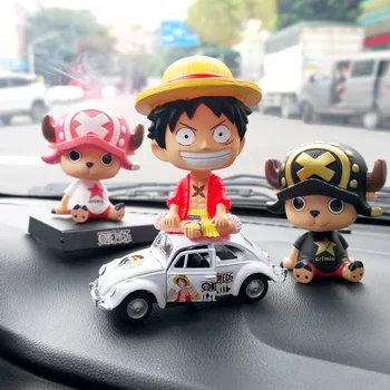 Luffy One Piece Chopper Auto Kaunistused Cartoon Auto Kaunistamiseks Kevadel Loksutades Pea Nukk, Auto Sisekujunduses Auto Tarvikud