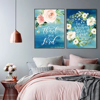 Piibli Salme Prints Christian Seina Art Plakatid Pojeng Lilled Õnnistatud Hinnapakkumisi Pildi Lõuendile Maali Koju Elutuba Decor Part1