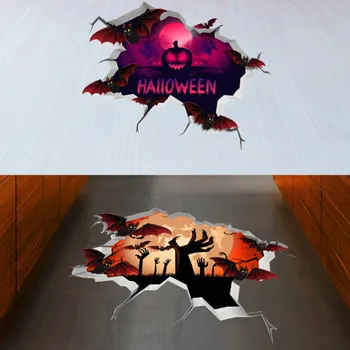3D Kleebised Põrandale Halloween Põranda-Seina-Lakke Kleebised Murals Tapeet Kleebised Põgeneda Põrgu Seina Kleebised