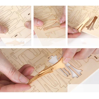 Laser Cutting DIY Loomade Kassi Mänguasjad 3D Puidust Puzzle Mänguasi Assamblee Mudel Puidust Käsitöö Komplektid Laua Kaunistamiseks Lastele Kid
