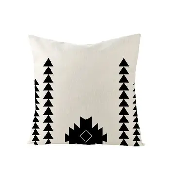 Kaasaegne Minimalistlik Must Ja Valge Geomeetriline Lina Padjapüür Kodu Kaunistamiseks Visata Pillowcovers 45*45cm
