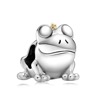 2021 Uus Poiss, Tüdruk, Kahe tooni Kroon Frog Prince käsikäes Helmed Sobivad Pandora Charms Hõbeda Värvi Käevõru Naistele Originaal Ehted