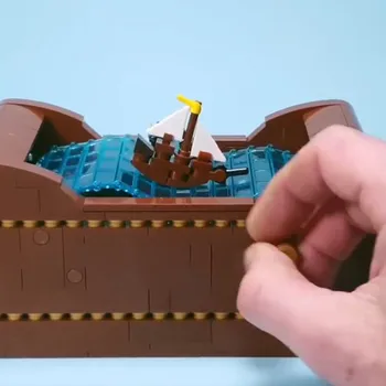 KES Loojad Ekspert Laeva Merel ehitusplokid Modulaarne Purjekas Automaatne Mehaaniline Laine Ideid Tellised Mudel Lapsed DIY Mänguasjad Kingitus