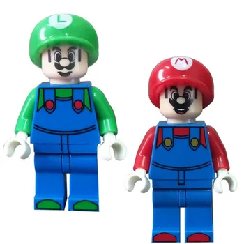 1tk super mario bros Luigi kogumine koguda mini Mudel Nukud plastikust tegevuse mänguasja joonis cartoon armas nukk kids sünnipäeva kingitused