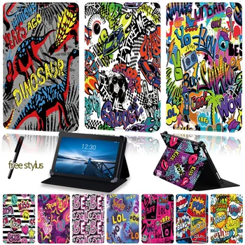 Universaalne Tahvelarvuti puhul Lenovo Tab E10 /Tab E8 /Tab E7 Tilk Vastupanu Anti-Tolmu Graffiti Art Muster Seeria Kaitse Puhul