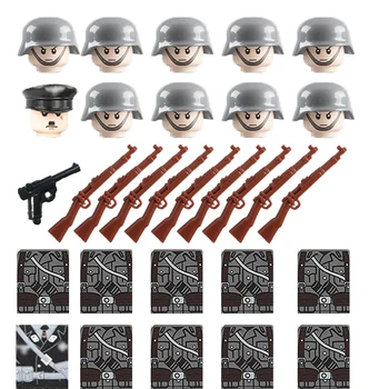 WW2 saksa Sõjaväe Minifigs ehitusplokid Talvel Sõdurit, Osad KES Relv Relv Tarvikud Mini Tellised Laste Mänguasjad Kingitus