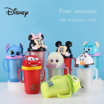 Disney Printsess Tassi Lapsed Külmutatud Elsa Miki Hiir Sippy Cup Cartoon McQueen Õmblema Koletised Mr. Q Armas Vee Pudel Metal 316