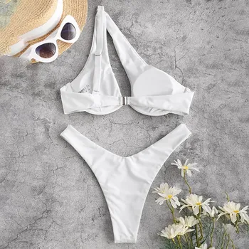 Uus Seksikas Valge Bikiinid 2021 Suvel Naiste Split Ujumistrikoo Mood Supelrõivad Beachwear Sexy Bikini Set купальник