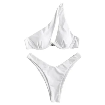 Uus Seksikas Valge Bikiinid 2021 Suvel Naiste Split Ujumistrikoo Mood Supelrõivad Beachwear Sexy Bikini Set купальник