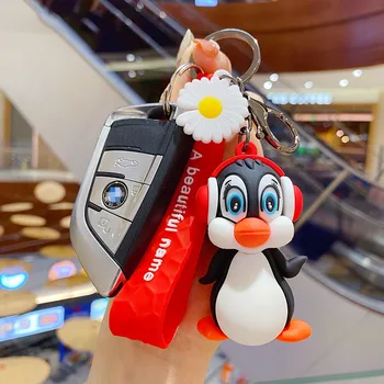 Cartoon Rock Muusika Pingviin Võti Chian Omanik Armas Daisy Mustkunstnik Pingviin Loomade Võtmehoidja Naiste Kott Ripats Auto Võtmerõngast Kingitused