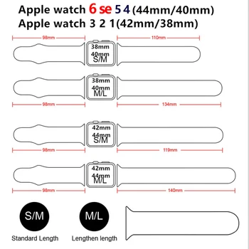 Silikoonist Rihm Apple Watch band 44mm 40mm 38mm 42mm Kummist vöö correa käepaela Sport käevõru iWatch seeria 3 4 5 se 6