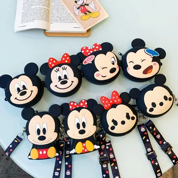 2021 Uus Disney Miki-Minni Hiirt, Silikoon Mündi Rahakott Laste Kotid Cartoon Armas Moe Sünnipäeva Kingitused Tüdrukud Messenger Kotid