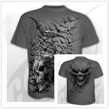 2020 Mens 3D T-särk Summer Digital Printing Punk Skull T-Shirt Hot Game Tshirt Of Short-Sleeve Tops