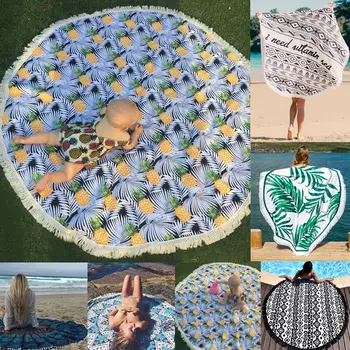 BOHO Mandala Ring Beach Tapestry Hipi Visata Jooga Matt Rätik India Tekk z