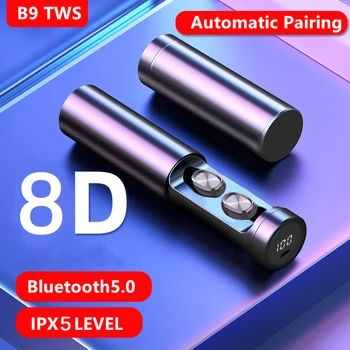 B9 TWS Kõrvaklapid 8D HIFI Sport Bluetooth-Traadita Kõrvaklapid koos MIC-Earbuds Mängude Muusikat Peakomplekti, Xiaomi Huawei