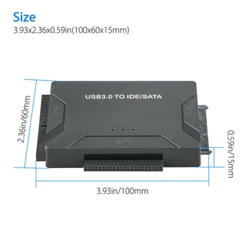 USB 3.0 To IDE & SATA Converter Välise Kõvaketta Adapter Kit-Kaabel, USB 3.0 To SATA/IDE HDD SSD Kõvakettad Converter 2.5/3.5