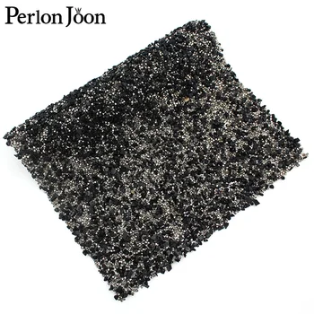 1tk Must vaik kivi segatud rhinestone sooja lapiga paik DIY triikimine kodus või rõivaste kaunistamise tarvikud TR141