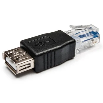 2 Tk RJ45 Mees USB Female Adapter Connector Pistik Pesa Naine Ethernet Võrgu Ruuteri LAN Adapter G0T9