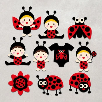 MISS VINTAGE 2021 Uus Cartoon Beetle Beebi Metalli Lõikamine Sureb Loomade Doll Šabloon DIY Käsitöö Scrapbooking Kaardi Dekoratiivsed
