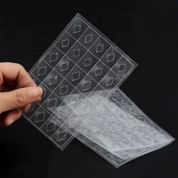 Uus 1sheet Läbipaistev Õõnsate Plastikust Nail Art Gem Kleebis 3D DIY Trükkimine Küünte Hallituse UV Gel Projekteerimise Juhend Vihjeid Maniküüri-Tööriistad