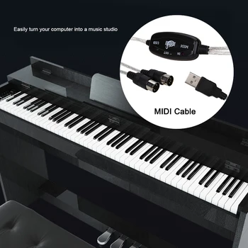 Converter ARVUTIST MIDI Kaabel, USB-Out Muusika Klaviatuuri Adapter Kerge Kaasaskantav Muusika Elemendid Elektriline Klaver