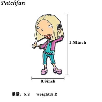 AD167 Patchfan Emailiga Sõrmed Naljakas Cartoon Tüdrukud Prossid Rinnamikrofon Pin-Särk, Kott, Müts, Märk Ehted Anime Kingitus Lastele