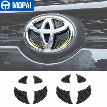 MOPAI Pehme Carbon Fiber Auto Esi-Taga LOGOGA Silt Teenetemärgi Kleebis Toyota 4Runner 2010+ Auto Interjööri Aksessuaarid