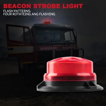 1tk LED Strobo Hoiatus Vilgub Pöörleva Beacon kerge Avarii Traffice Ohutuse foor Magnetiga