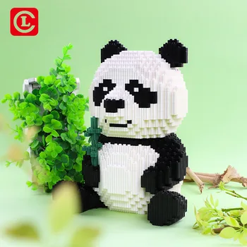 3689pcs Giant Panda kokku pandud Diamond ehitusplokid DIY Loomade Mänguasjad 3D Mudel Tellised Tava Käed-Võime kokku pandud Mänguasjad