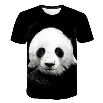 Uued Riiulid 2021 Tshirt Lapsed, Poisid Ja Tüdrukud, 3D Pildid Disain Tshirts Pandas Bambusest Kassi Tants Kawaii Harajuku Armas T-särgid