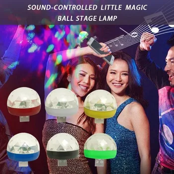 Mini Lava Valgus Hääljuhtimine Väike Magic Ball Light Rgb Mobiilne Telefon Usb-Android Pöörlev Lava Valgus Led