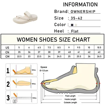 Women Platform Slippers 2021 Woman Flip Flops Female Flats Casual Solid Slides Ladies Summer Shoes Women's Footwear Plus Size 42