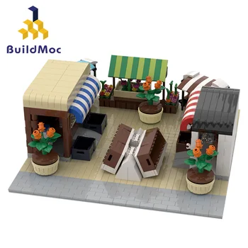 Buildmoc City Mini Tänava Kauplusesse, Modulaarne Turuhoone Komplektid Plokid Stseeni Komplekti Arhitektuur Lapse Lapsed Mänguasjade Turu Vaadata